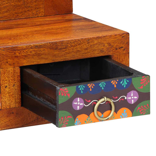 Wandschrank mit Spiegel Akazie Braun 40x20x50cm