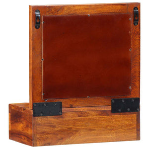 Wandschrank mit Spiegel Akazie Braun 40x20x50cm