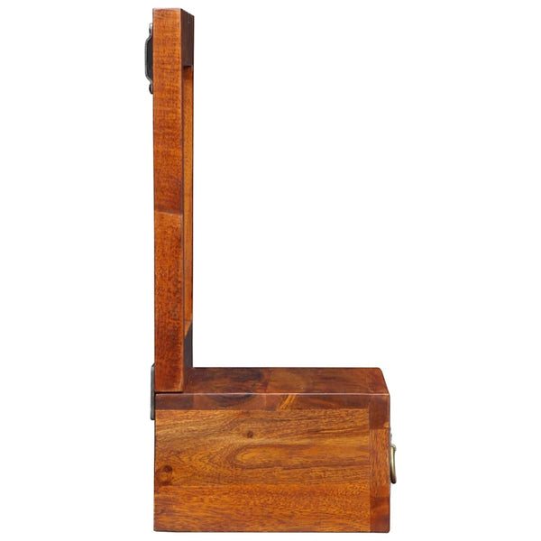 Wandschrank mit Spiegel Akazie Braun 40x20x50cm