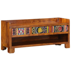 Schuhbank Honigbraun Akazie Massivholz 100cm