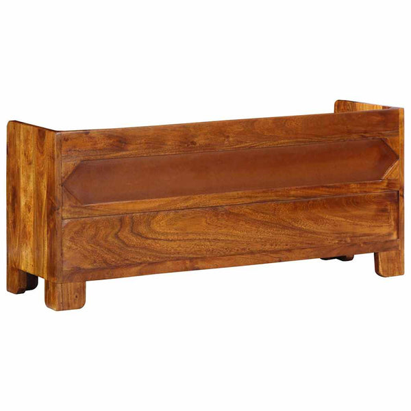 Schuhbank Honigbraun Akazie Massivholz 100cm