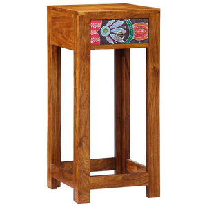 Floraler Beistelltisch mit Schubladen, Braun