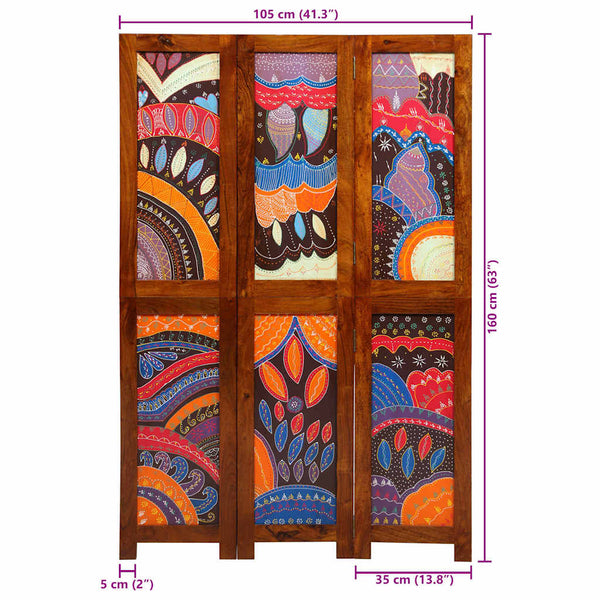 Akazie Raumteiler Honigbraun 105x160cm