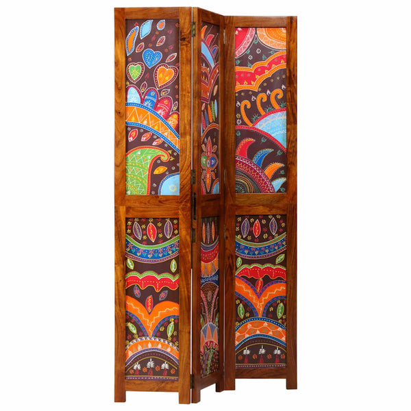 Honigbrauner Raumteiler Akazie Massivholz 180cm