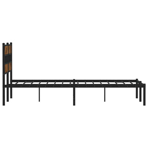 Metallbett 135x190 cm Räuchereiche