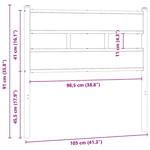 Räuchereiche Kopfteil 100 cm