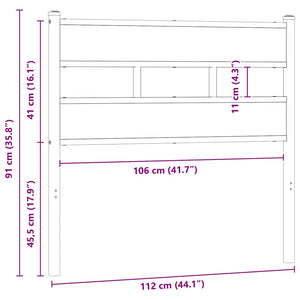 Räuchereiche Kopfteil 107 cm