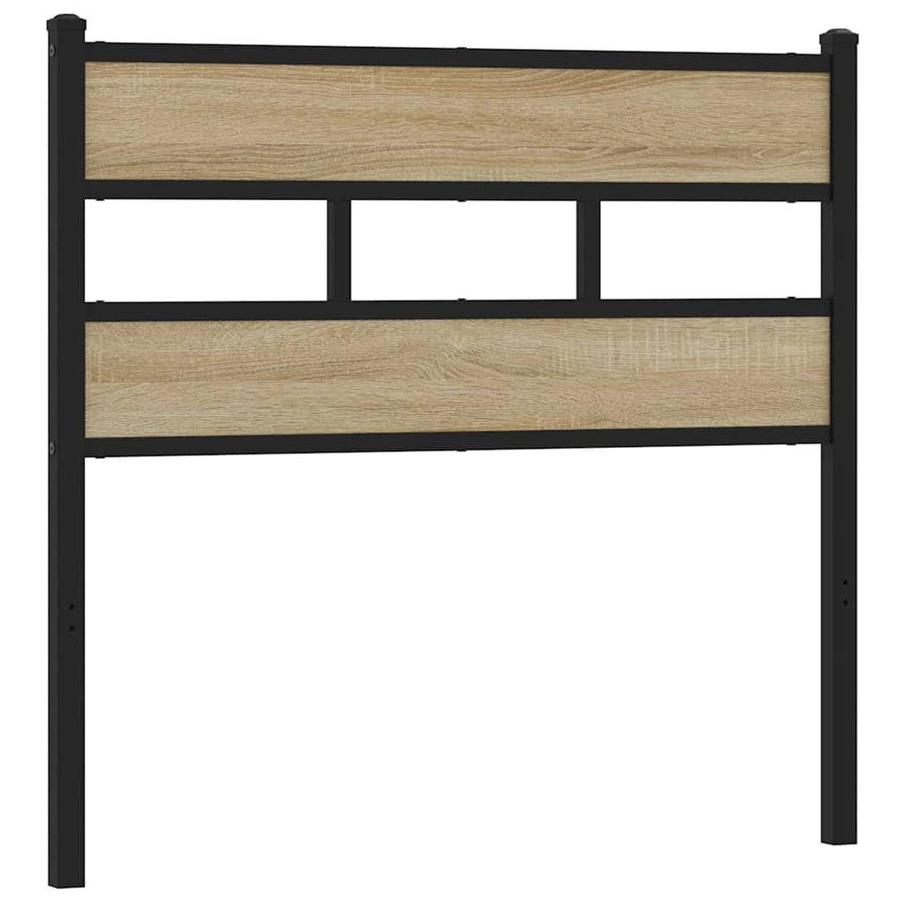 vidaXL Tête de lit de rechange chêne Sonoma 107 cm fer et bois d'ingénierie