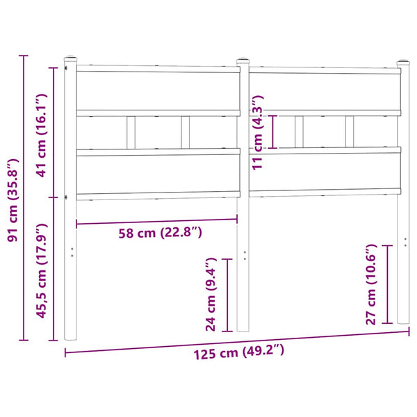 Sonoma Eiche Kopfteil 120 cm
