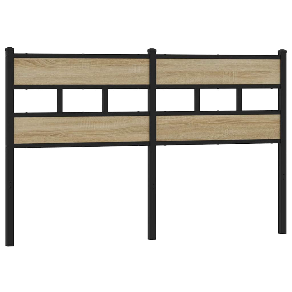 vidaXL Tête de lit de rechange chêne Sonoma 150 cm Fer et bois d'ingénierie