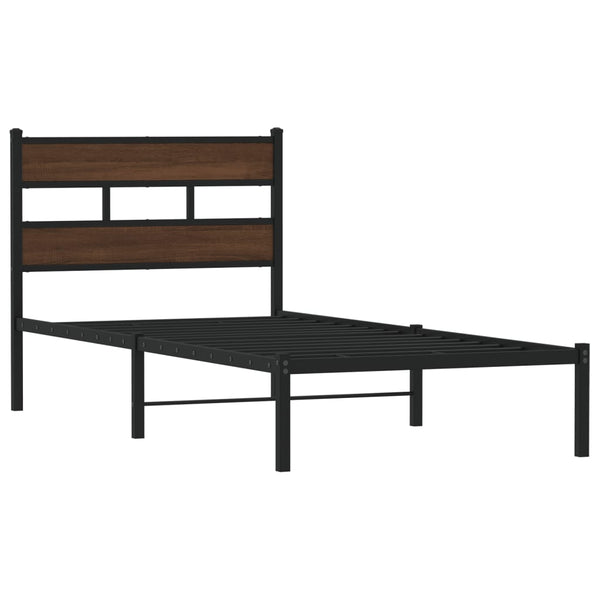 Bettgestell 90x190 cm Braun Eiche