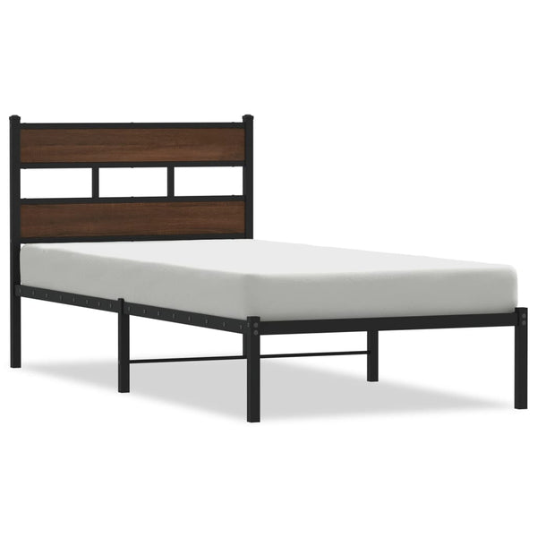 Bettgestell 90x200 cm Braun Eiche