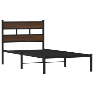 Bettgestell 100x190 cm Braun Eiche