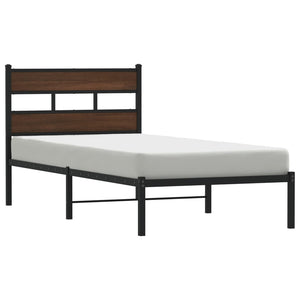 Bettgestell 100x200 cm Braun Eiche