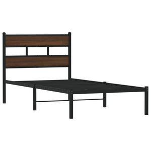 Bettgestell 100x200 cm Braun Eiche