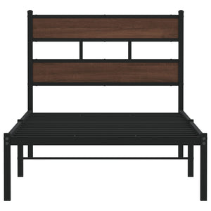 Bettgestell 100x200 cm Braun Eiche