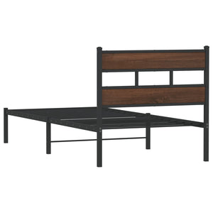 Bettgestell 100x200 cm Braun Eiche