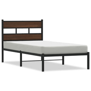 Bettgestell 107x203 cm Braun Eiche