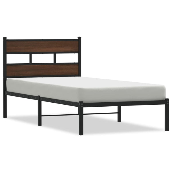 Bettgestell 107x203 cm Braun Eiche