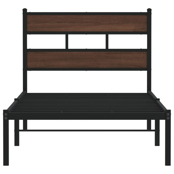 Bettgestell 107x203 cm Braun Eiche