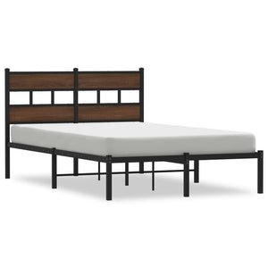 Bettgestell 120x190 cm Braun Eiche