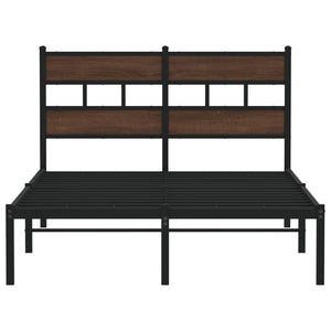 Bettgestell 120x190 cm Braun Eiche