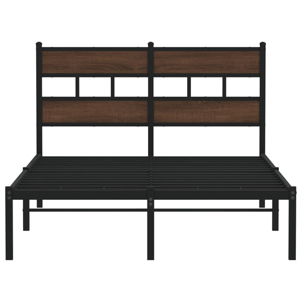 Bettgestell 120x190 cm Braun Eiche