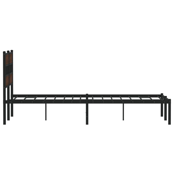 Bettgestell 120x190 cm Braun Eiche