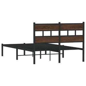 Bettgestell 120x190 cm Braun Eiche