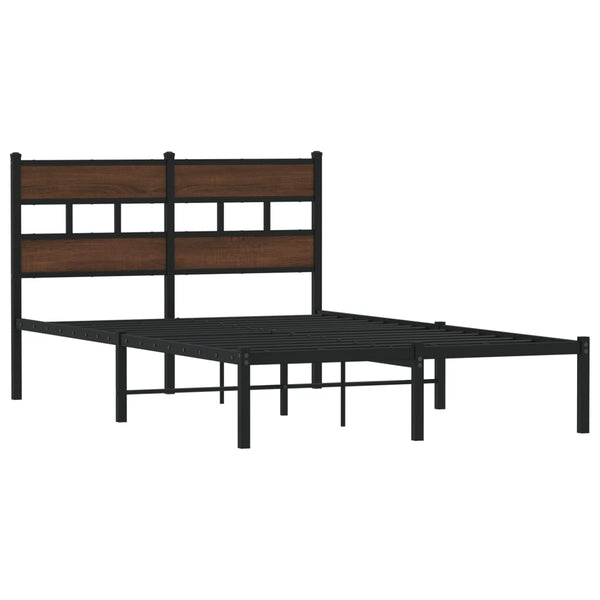 Bettgestell 120x200 cm Braun Eiche