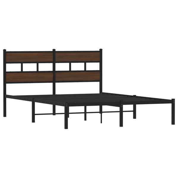 Bettgestell 140x190 cm Braun Eiche