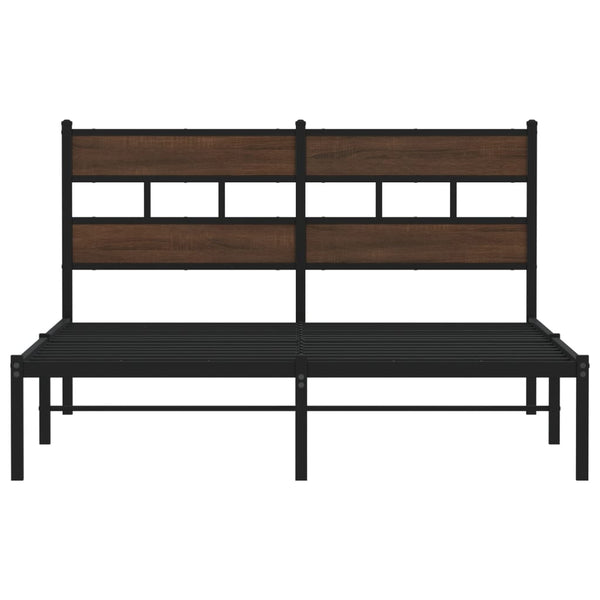 Bettgestell 140x190 cm Braun Eiche