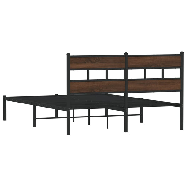 Bettgestell 140x190 cm Braun Eiche