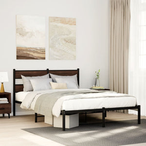 Bettgestell 140x190 cm Braun Eiche