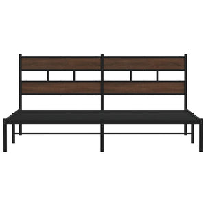 Bettgestell 180x200 cm Braun Eiche