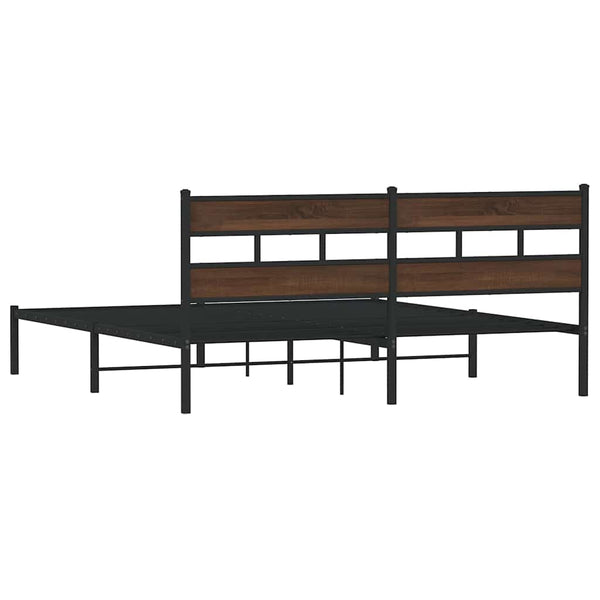 Bettgestell 180x200 cm Braun Eiche