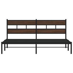 Bettgestell 183x213 cm Braun Eiche