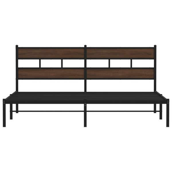 Bettgestell 183x213 cm Braun Eiche