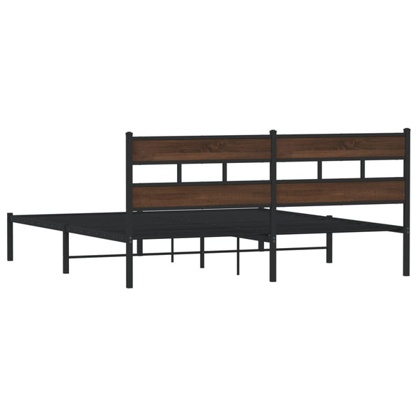 Bettgestell 183x213 cm Braun Eiche