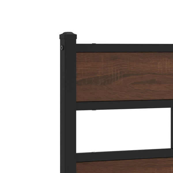 Bettgestell 183x213 cm Braun Eiche