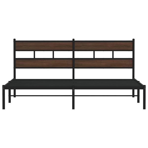 Bettgestell 190x200 cm Braun Eiche