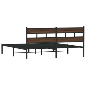 Bettgestell 190x200 cm Braun Eiche