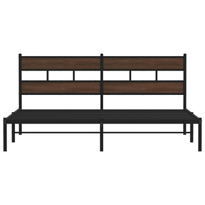 Bettgestell 200x200 cm Braun Eiche ohne Matratze