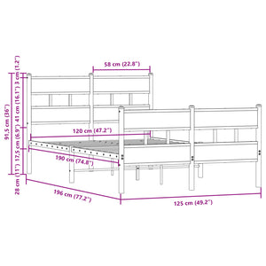 Bettgestell 120x190 cm ohne Matratze