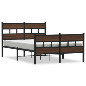 vidaXL Cadre de lit sans matelas avec tête et pied de lit 120x200 cm
