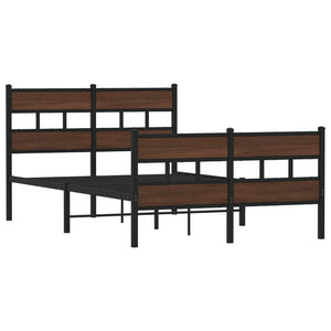 vidaXL Cadre de lit sans matelas avec tête et pied de lit 120x200 cm