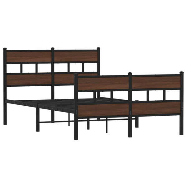 vidaXL Cadre de lit sans matelas avec tête et pied de lit 120x200 cm