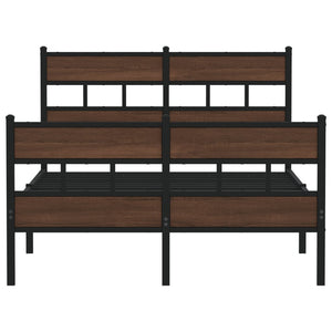 vidaXL Cadre de lit sans matelas avec tête et pied de lit 120x200 cm