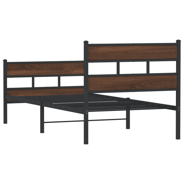 vidaXL Cadre de lit sans matelas avec tête et pied de lit 120x200 cm