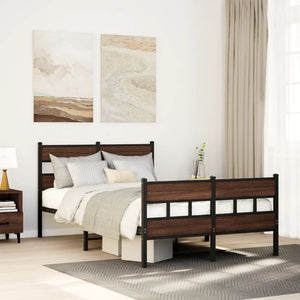 vidaXL Cadre de lit sans matelas avec tête et pied de lit 120x200 cm